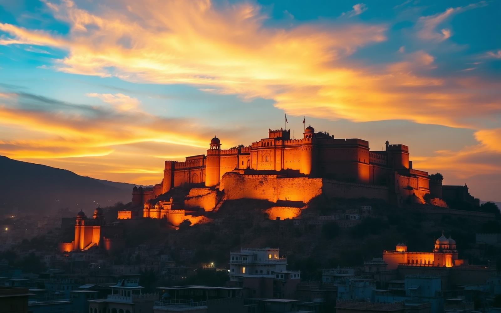 Mehrangarh Fort at golden hour